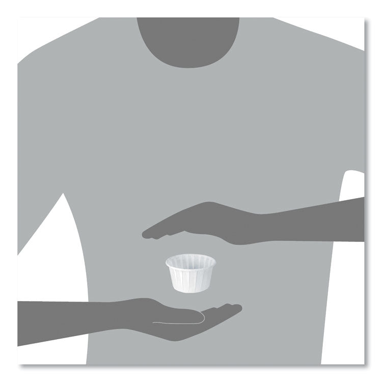 Paper Portion Cups, 4 oz, White, 250/Bag, 20 Bags/Carton