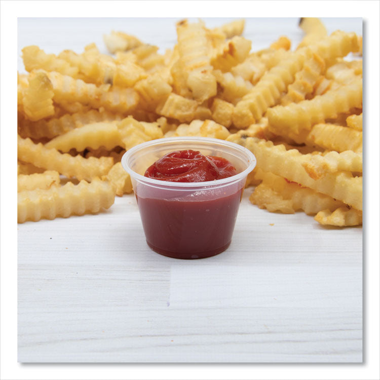 Conex Complements Portion/Medicine Cups, 4 oz, Plastic, Clear, 125/Bag, 20 Bags/Carton