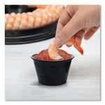 Conex Complements Portion/Medicine Cups, 4 oz, Plastic, Black, 125/Bag, 20 Bags/Carton