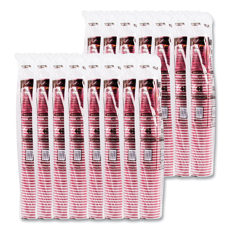 Single-Sided Poly Paper Hot Cups, 20 oz, Bistro Design, 600/Carton