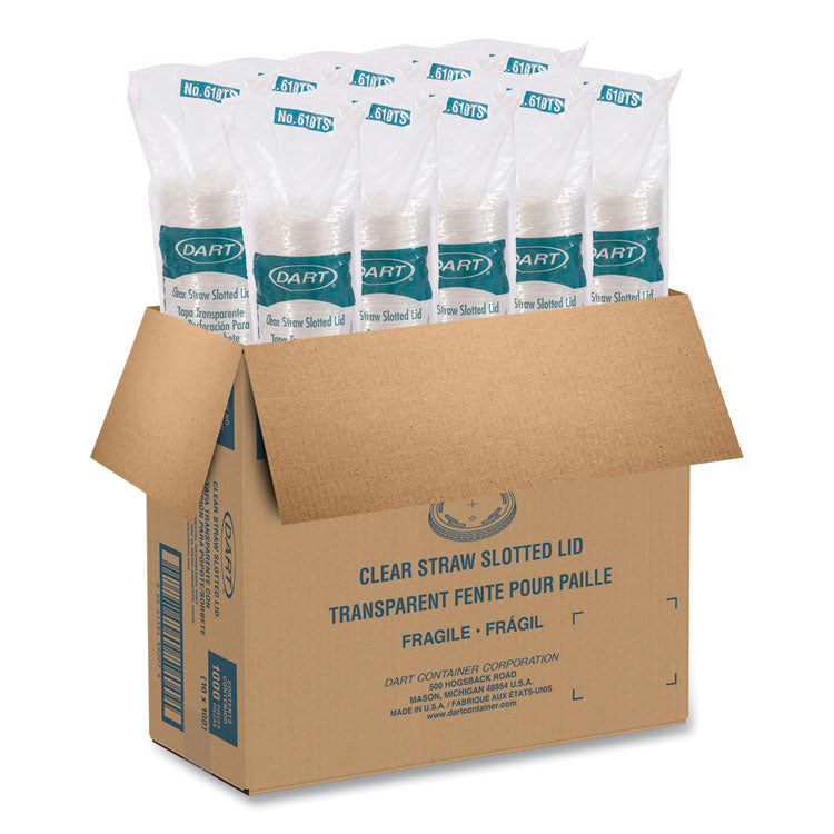 Plastic Cold Cup Lids, Fits 9 oz to 10 oz Cold Cups, Clear, 1,000/Carton