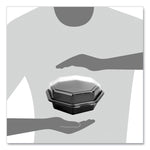 OctaView Hinged-Lid Cold Food Containers, 28 oz, 7.94 x 7.5 x 3.2, Black/Clear, Plastic, 100/Carton