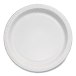 Bare Eco-Forward Clay-Coated Paper Plate, ProPlanet Seal, 6" dia, White/Brown/Green, 1,000/Carton