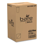 Bare Eco-Forward Paper Cold Cups, 12 oz, Green/White, 100/Sleeve, 20 Sleeves/Carton