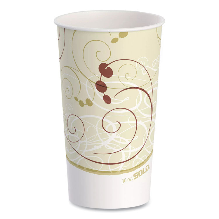 Double Sided Poly (DSP) Paper Cold Cups, 16 oz, Beige/White/Red, 50/Sleeve, 20 Sleeves/Carton