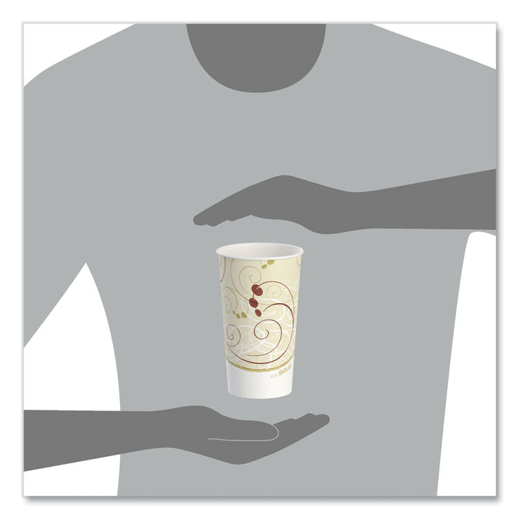 Double Sided Poly (DSP) Paper Cold Cups, 16 oz, Beige/White/Red, 50/Sleeve, 20 Sleeves/Carton