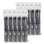 Traveler Cappuccino Style Dome Lid, Fits 10 oz to 24 oz Hot Cups, Plastic, Black, 100/Sleeve, 10 Sleeves/Carton