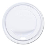 Traveler Cappuccino Style Dome Lid, Fits 10 oz to 24 oz Hot Cups, Plastic, White, 100/Pack, 10 Packs/Carton