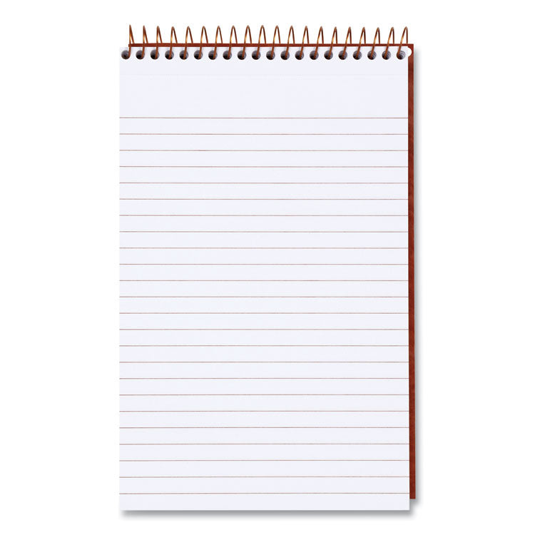 Gold Fibre Retro Wirebound Writing Pads, Medium/College Rule, Red Cover, 80 White 5 x 8 Sheets