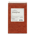 Gold Fibre Retro Wirebound Writing Pads, Medium/College Rule, Red Cover, 80 White 5 x 8 Sheets