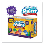Washable Paint, 6 Assorted Classic Colors, 2 Oz Bottle, 6/pack