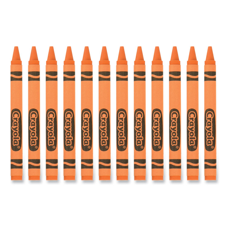 Bulk Crayons, Orange, 12/box