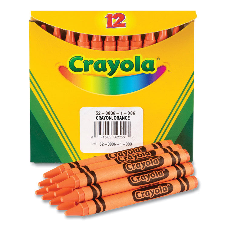 Bulk Crayons, Orange, 12/box