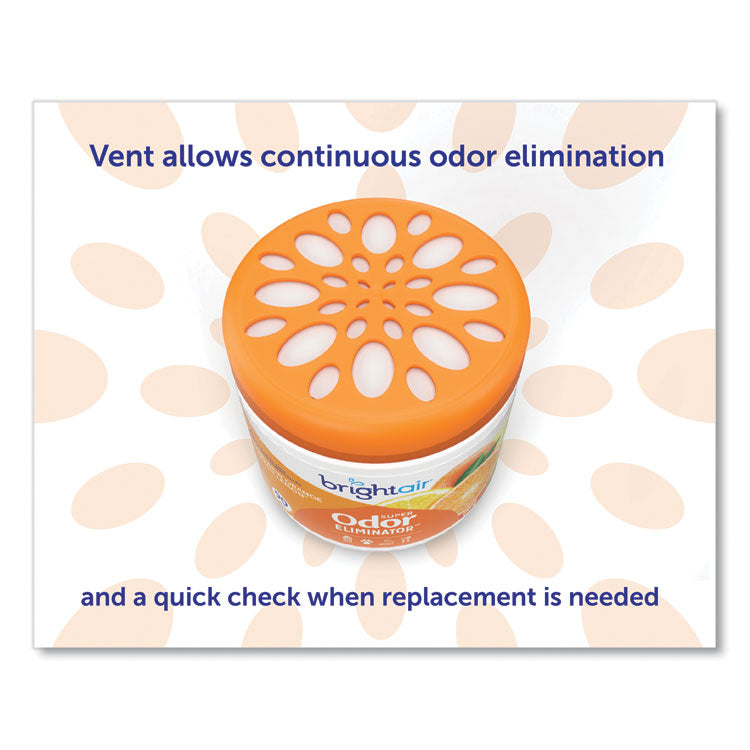 Super Odor Eliminator, Mandarin Orange And Fresh Lemon, 14 Oz Jar, 6/carton