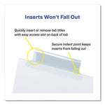 Insertable Big Tab Dividers, 5-Tab, Single-Sided Copper Edge Reinforcing, 11.13 x 9.25, White, Clear Tabs, 1 Set