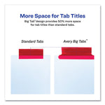 Insertable Big Tab Dividers, 8-Tab, 11.13 x 9.25, White, Assorted Tabs, 1 Set