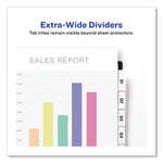 Insertable Big Tab Dividers, 8-Tab, 11.13 x 9.25, White, Clear Tabs, 1 Set