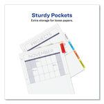 Insertable Dividers w/Single Pockets, 5-Tab, 11.25 x 9.13, White, 1 Set