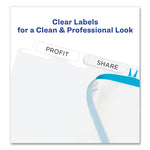 Print and Apply Index Maker Clear Label Dividers, Extra Wide Tab, 5-Tab, White Tabs, 11.25 x 9.25, White, 1 Set