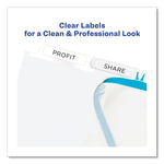 Print and Apply Index Maker Clear Label Dividers, Extra Wide Tab, 5-Tab, White Tabs, 11.25 x 9.25, White, 5 Sets