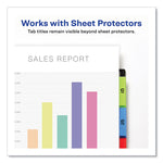 Insertable Big Tab Plastic 1-Pocket Dividers, 5-Tab, 11.13 X 9.25, Assorted, 1 Set