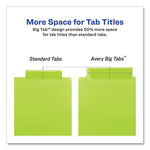 Insertable Big Tab Plastic 1-Pocket Dividers, 8-Tab, 11.13 X 9.25, Assorted, 1 Set