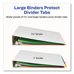 Insertable Big Tab Plastic 1-Pocket Dividers, 8-Tab, 11.13 X 9.25, Assorted, 1 Set
