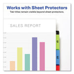 Insertable Big Tab Plastic 2-Pocket Dividers, 5-Tab, 11.13 X 9.25, Assorted, 1 Set