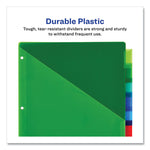 Insertable Big Tab Plastic 2-Pocket Dividers, 8-Tab, 11.13 X 9.25, Assorted, 1 Set