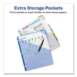 Write and Erase Big Tab Durable Plastic Dividers, Expandable Pocket, 3-Hole Punched, 5-Tab, 11 x 8.5, Assorted, 1 Set