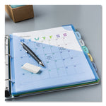 Write and Erase Big Tab Durable Plastic Dividers, Expandable Pocket, 3-Hole Punched, 5-Tab, 11 x 8.5, Assorted, 1 Set