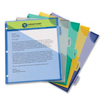 Write and Erase Big Tab Durable Plastic Dividers, Expandable Pocket, 3-Hole Punched, 5-Tab, 11 x 8.5, Assorted, 1 Set