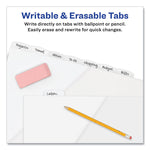 Write and Erase Durable Plastic Dividers with Straight Pocket, 8-Tab, 11.13 x 9.25, White, 1 Set
