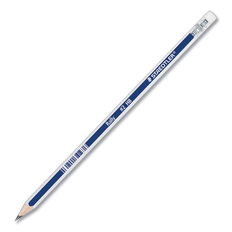 Woodcase Pencil, HB #2, Black Lead, Blue/White Barrel, 12/Pack