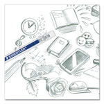 Woodcase Pencil, HB #2, Black Lead, Blue/White Barrel, 12/Pack