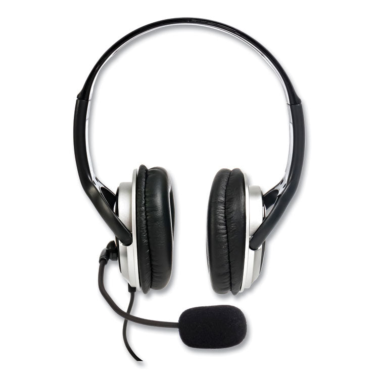 ZuM Binaural Over The Head Headset, Black/Silver