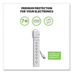 Home/Office Surge Protector, 7 AC Outlets, 6 ft Cord, 2,320 J, White