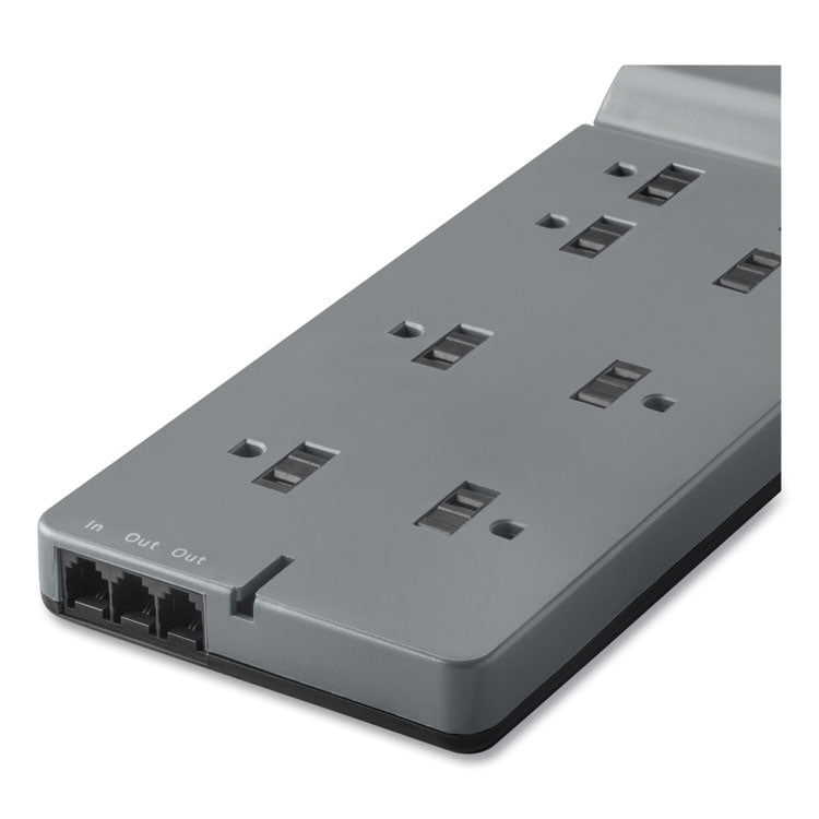 Home/Office Surge Protector, 8 AC Outlets, 6 ft Cord, 3,390 J, White