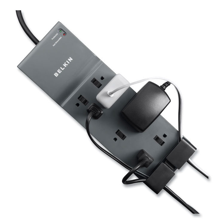 Home/Office Surge Protector, 8 AC Outlets, 6 ft Cord, 3,390 J, White