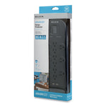 Home/Office Surge Protector, 12 AC Outlets, 6 ft Cord, 3,996 J, White/Black