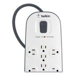 Home/Office Surge Protector, 12 AC Outlets, 6 ft Cord, 3,996 J, White/Black