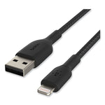 BOOST CHARGE Braided Apple Lightning to USB-A ChargeSync Cable, 6.6 ft, Black
