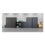 Economy Assembled Storage Cabinets, 3 Shelves, 36" x 18" x 42", Black