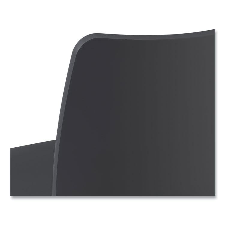 Ruck Laminate Chair, Supports Up to 300 lb, 18" Seat Height, Charcoal Seat/Back, Silver Base