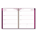 Gili Weekly/Monthly Planner, Jewel Tone Artwork, 11 x 8.5, Plum Cover, 12-Month (Jan to Dec): 2025