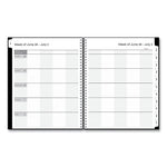 Teacher's Solid Black Weekly/Monthly Lesson Planner, 2025 to 2026, Nine Classes, Black Cover, (70) 11 x 8.5 Pages