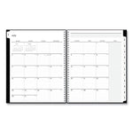 Teacher's Solid Black Weekly/Monthly Lesson Planner, 2025 to 2026, Nine Classes, Black Cover, (70) 11 x 8.5 Pages