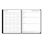 Teacher's Solid Black Weekly/Monthly Lesson Planner, 2025 to 2026, Nine Classes, Black Cover, (70) 11 x 8.5 Pages