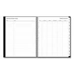 Teacher's Solid Black Weekly/Monthly Lesson Planner, 2025 to 2026, Nine Classes, Black Cover, (70) 11 x 8.5 Pages