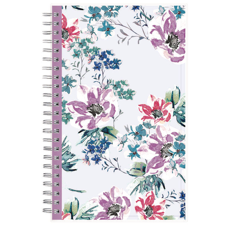 Laila Create-Your-Own Cover Weekly/Monthly Planner, Wildflower Artwork, 8 x 5, Purple/Blue/Pink, 12-Month (Jan to Dec): 2025